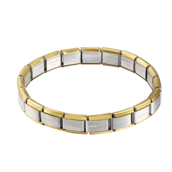 9mm Gold Edge Italian Nomination Bracelet