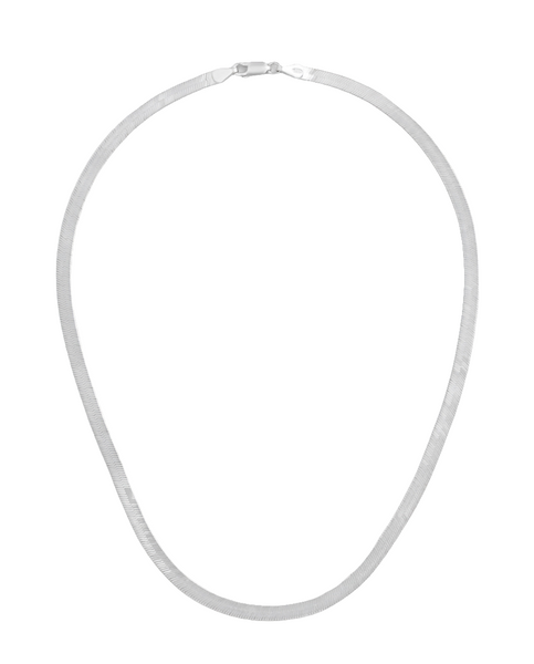 Sterling Silver Herringbone Necklace