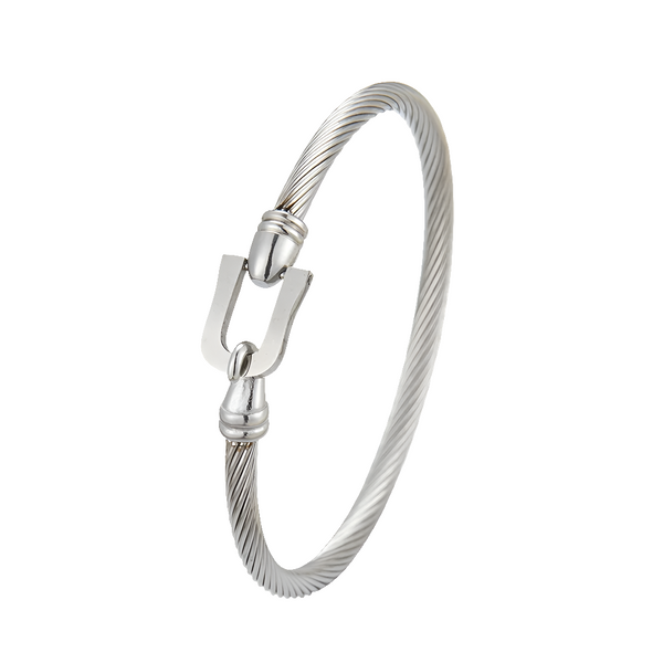 Stainless Steel Horseshoe Bangle