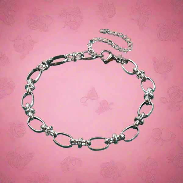 Stainless Steel Oval Link Chain Bracelets, with Lobster Claw Clasps