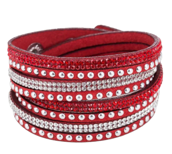 Suede Bling Wrap Bracelet/Chocker