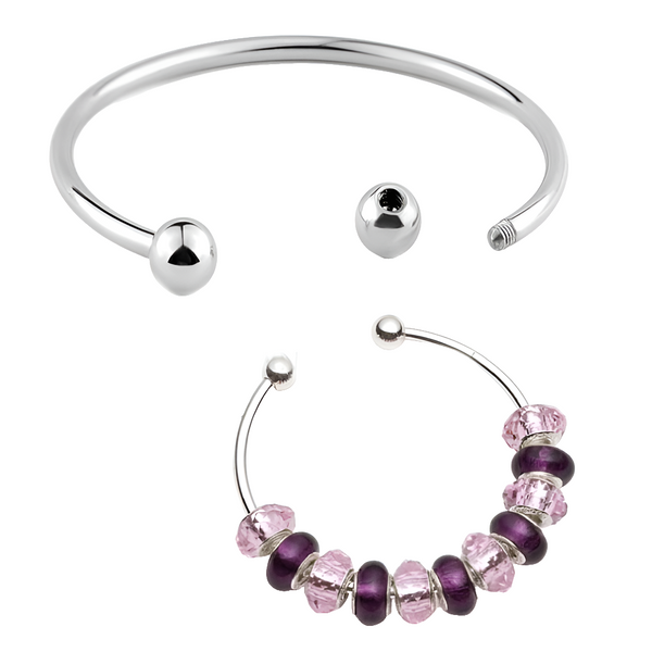 Stainless Steel Charm Starter Bangle