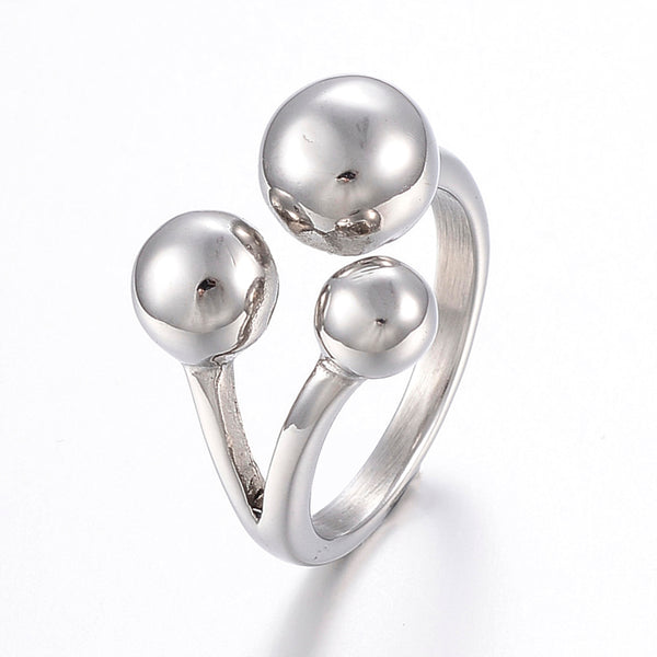 Stainless Steel Angelic Ball Ring
