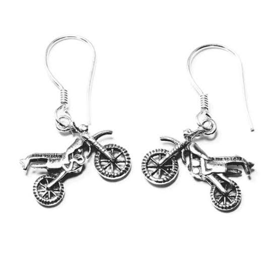 Sterling Silver Motorcycle Necklace