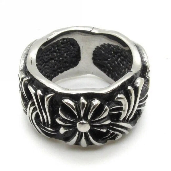 Stainless Steel Mideval Cross Ring