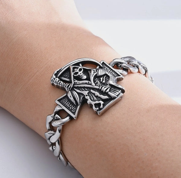 Grim Reaper  Bracelet,Stainless Steel