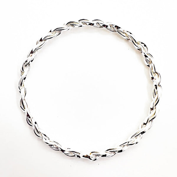 Stainless Steel 3mm Twisted Bangle
