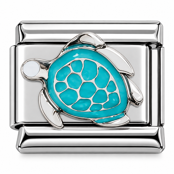 Turtle Italian Charm Link, Stainless Steel