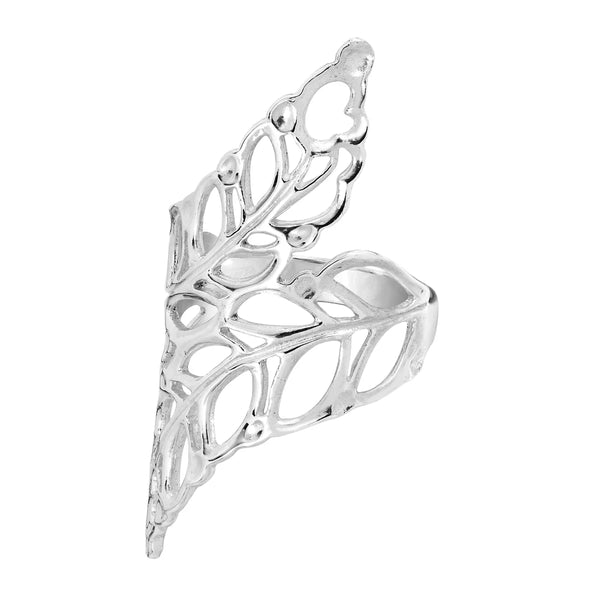 Sterling Silver Leaf Wrapped Ring