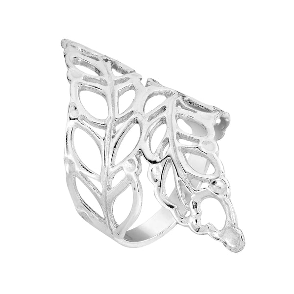 Sterling Silver Leaf Wrapped Ring