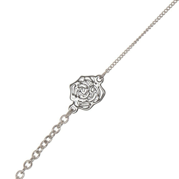 Sterling Silver Rose Bracelet