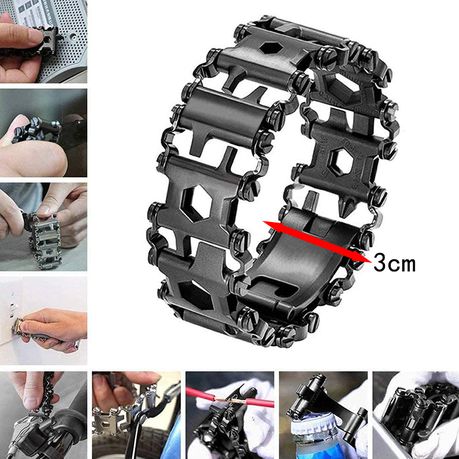 29 in 1 Stainless Steel Black Tool  Bracelet
