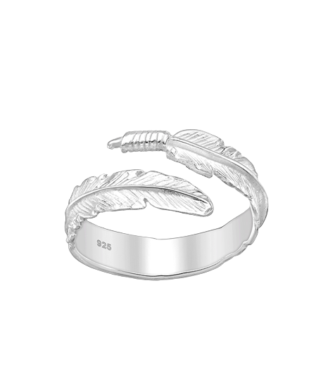 Sterling Silver Feather Ring