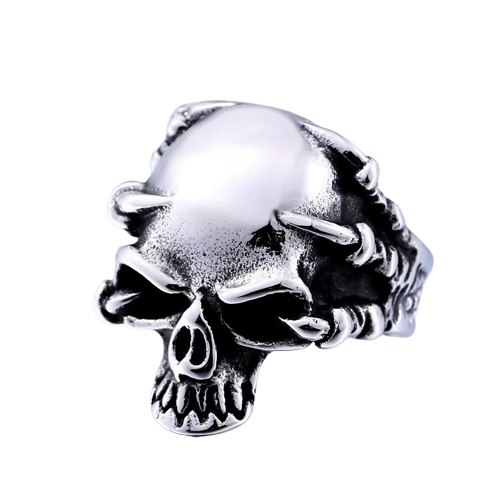 Stainless Steel Claw Skull Ring