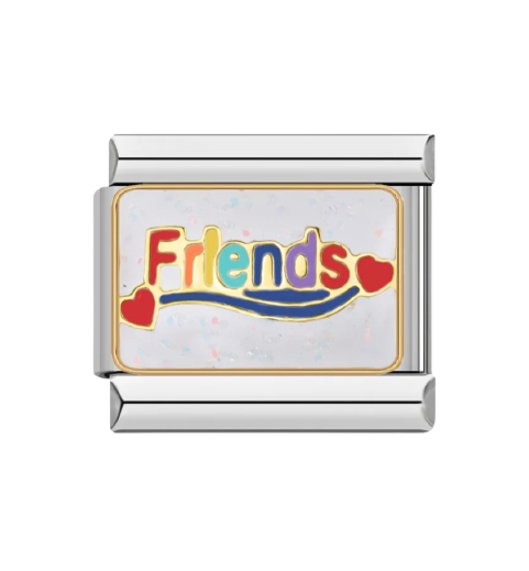 Friends Italian Charm Link, Stainless Steel