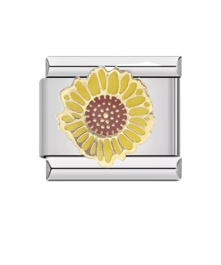 Stainless Steel Sunflower Charm Link