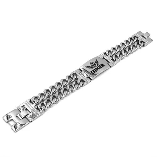 20mm Stainless Steel 100% Biker Bracelet