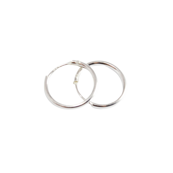 15mm Sterling Silver Tube Sleeper Earrings