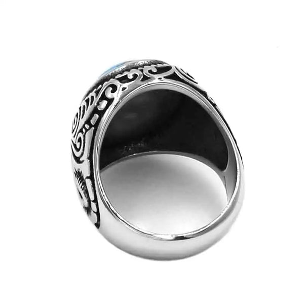 Stainless Steel Turquoise Ring