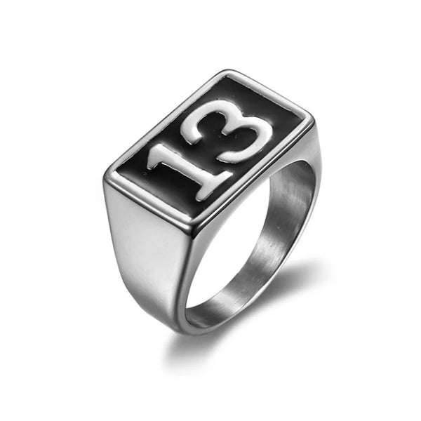 Stainless Steel Thirteen 13 Bike Ring