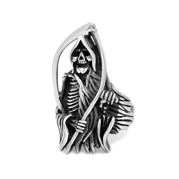 Stainless Steel Grim Reaper Ring