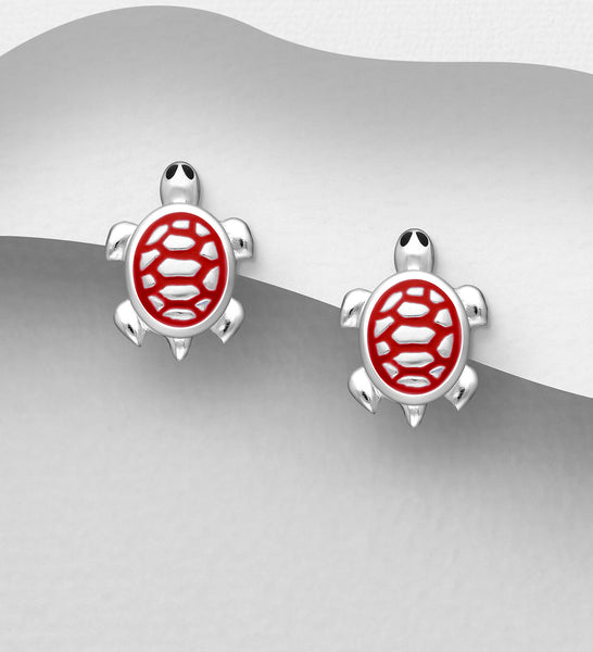 Sterling Silver Sea Turtle Earrings