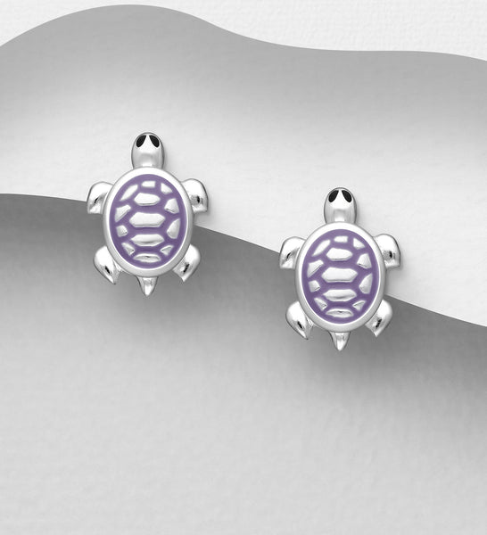 Sterling Silver Sea Turtle Earrings