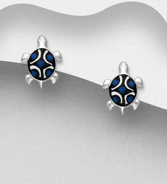 Sterling Silver Sea Turtle Earrings
