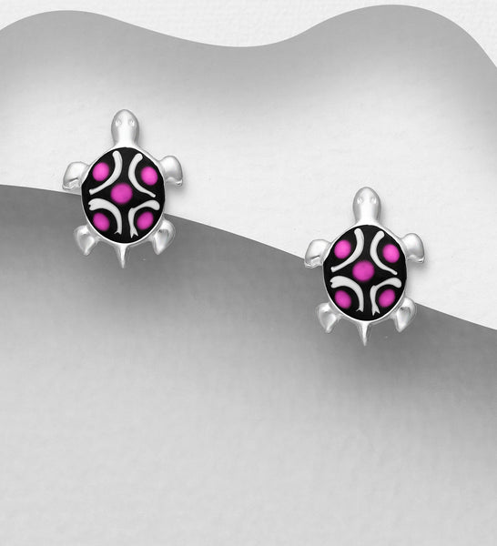 Sterling Silver Sea Turtle Earrings