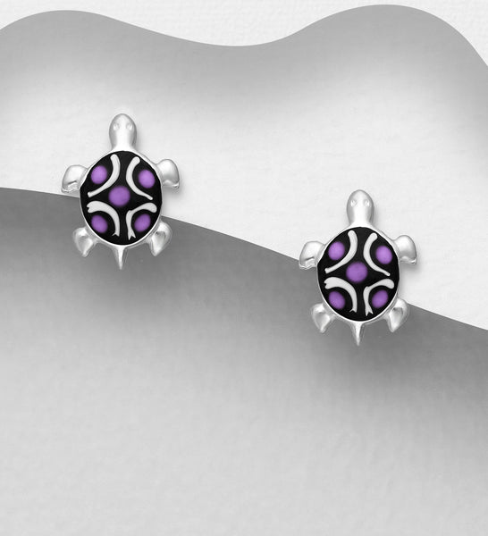 Sterling Silver Sea Turtle Earrings