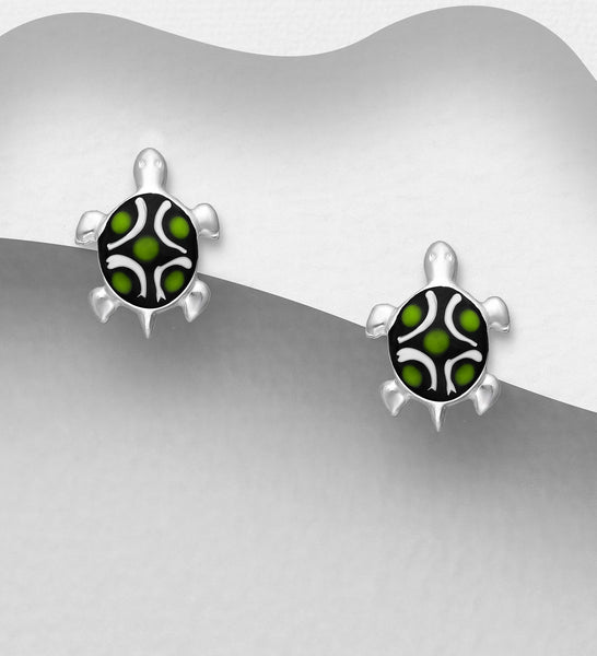 Sterling Silver Sea Turtle Earrings