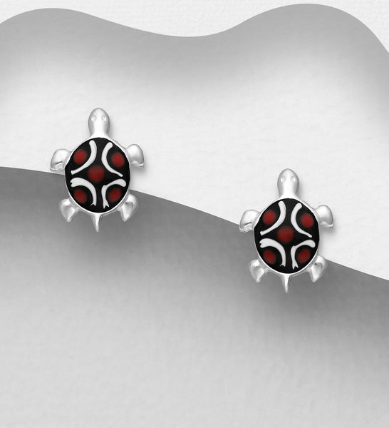 Sterling Silver Sea Turtle Earrings