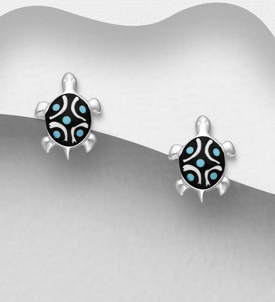 Sterling Silver Sea Turtle Earrings