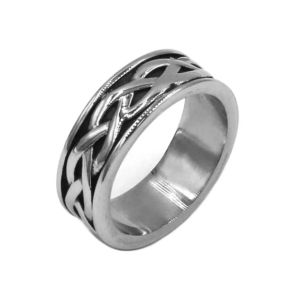 Stainless Steel Celtic Knot Wedding Ring