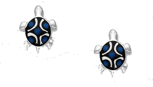 Sterling Silver Sea Turtle Earrings
