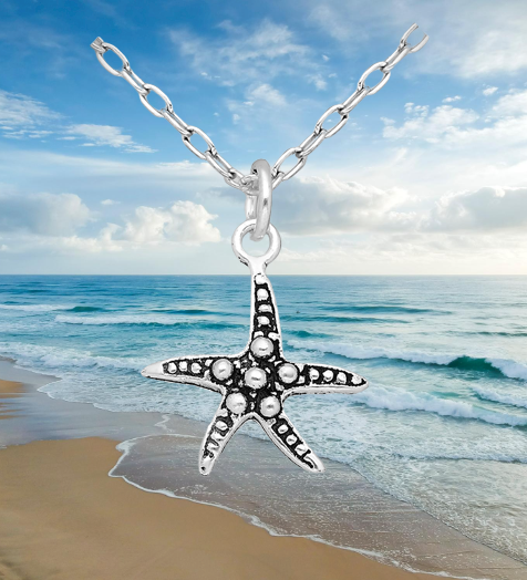 Sterling Silver, Starfish Necklace