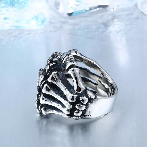 Stainless Steel Skull Hand Ring