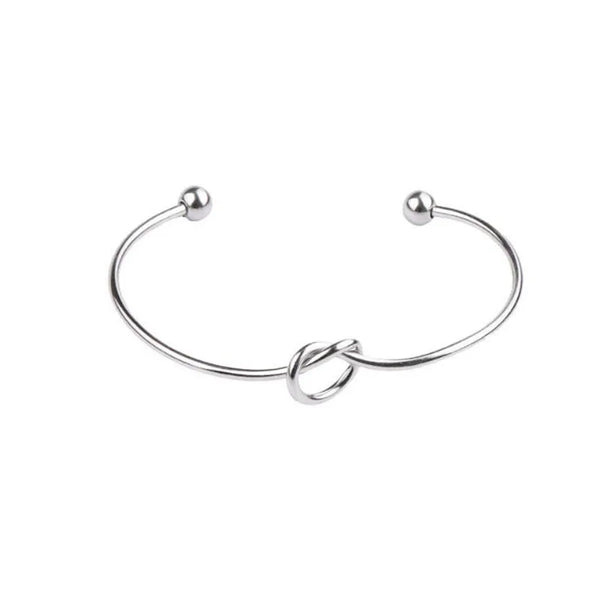 Stainless Steel Love Knot Bangle