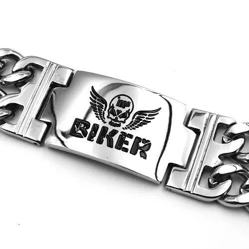 20mm Stainless Steel 100% Biker Bracelet