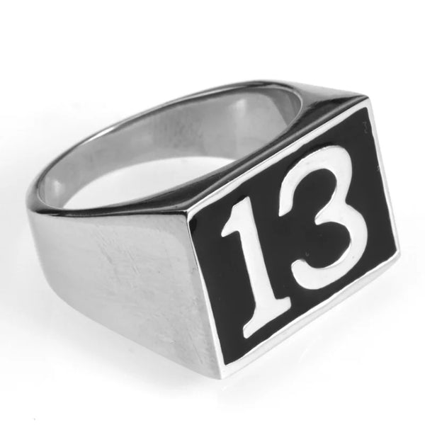 Stainless Steel Thirteen 13 Bike Ring