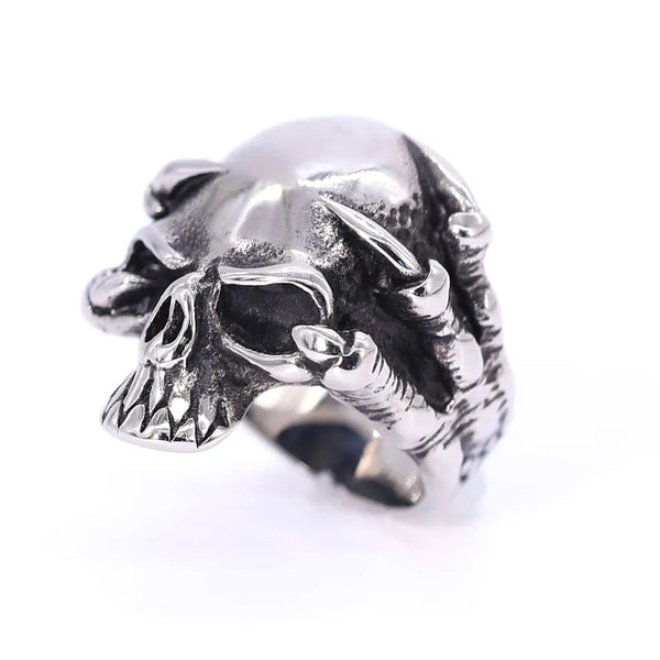 Stainless Steel Claw Skull Ring