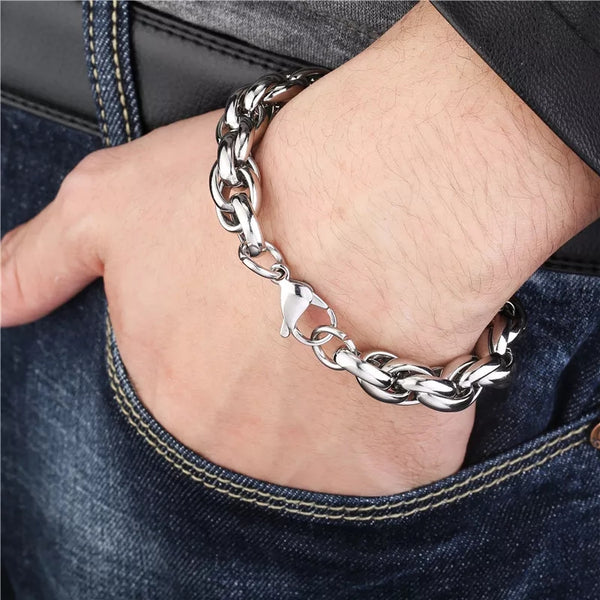 Stainless Steel 8mm Retro  Bracelet