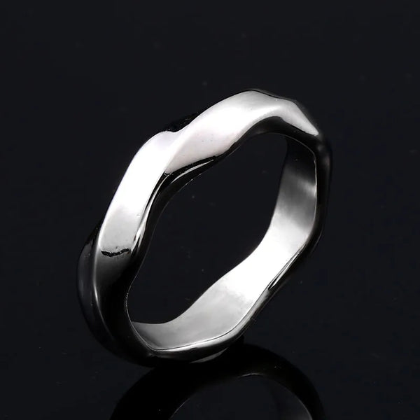 Stainless Steel 3mm Twisted Wedding Band