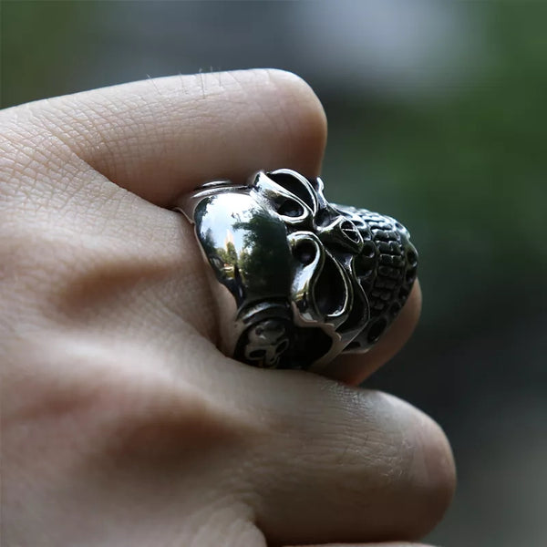 Stainless Steel Skull Face Ring