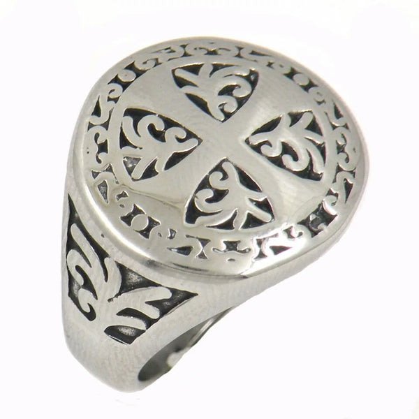 Stainless Steel Knights Templar Ring