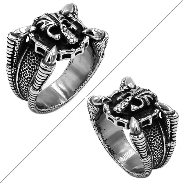 Stainless Steel Skull Dragon Claw Bike Chain Ring