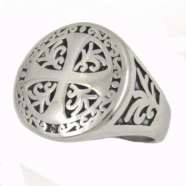 Stainless Steel Knights Templar Ring