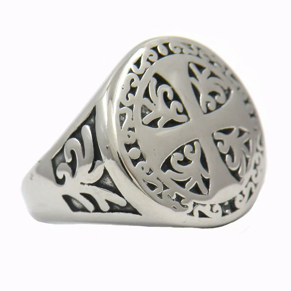 Stainless Steel Knights Templar Ring