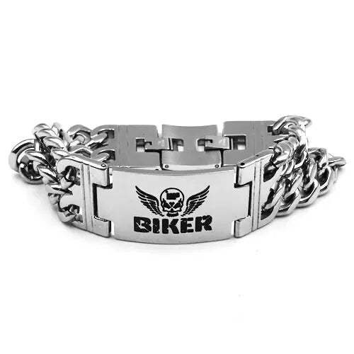 20mm Stainless Steel 100% Biker Bracelet