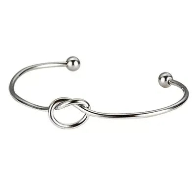 Stainless Steel Love Knot Bangle